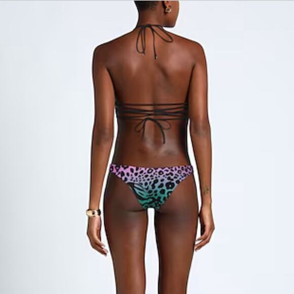 The Attico Animal Print Halter Bikini Top - Picture 2 of 7